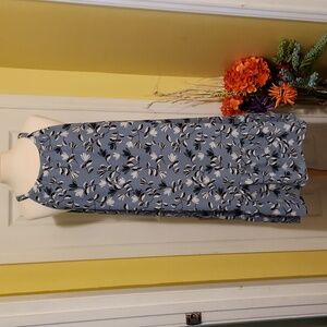 J Jill Crepe Polyester Print Summer Dress